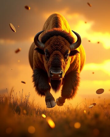 Buffalo stampede artwork